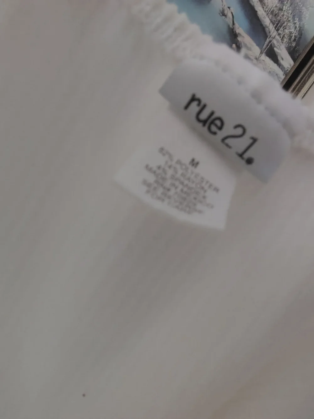 Rue21 White Ribbed Scoop-Neck Bodysuit